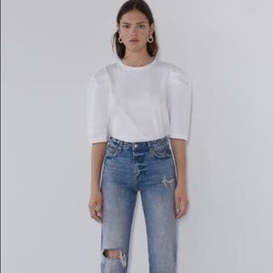 NWT ZARA Balloon Sleeve Top